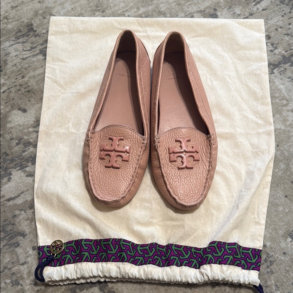 Tory Burch Blush Leather Flats